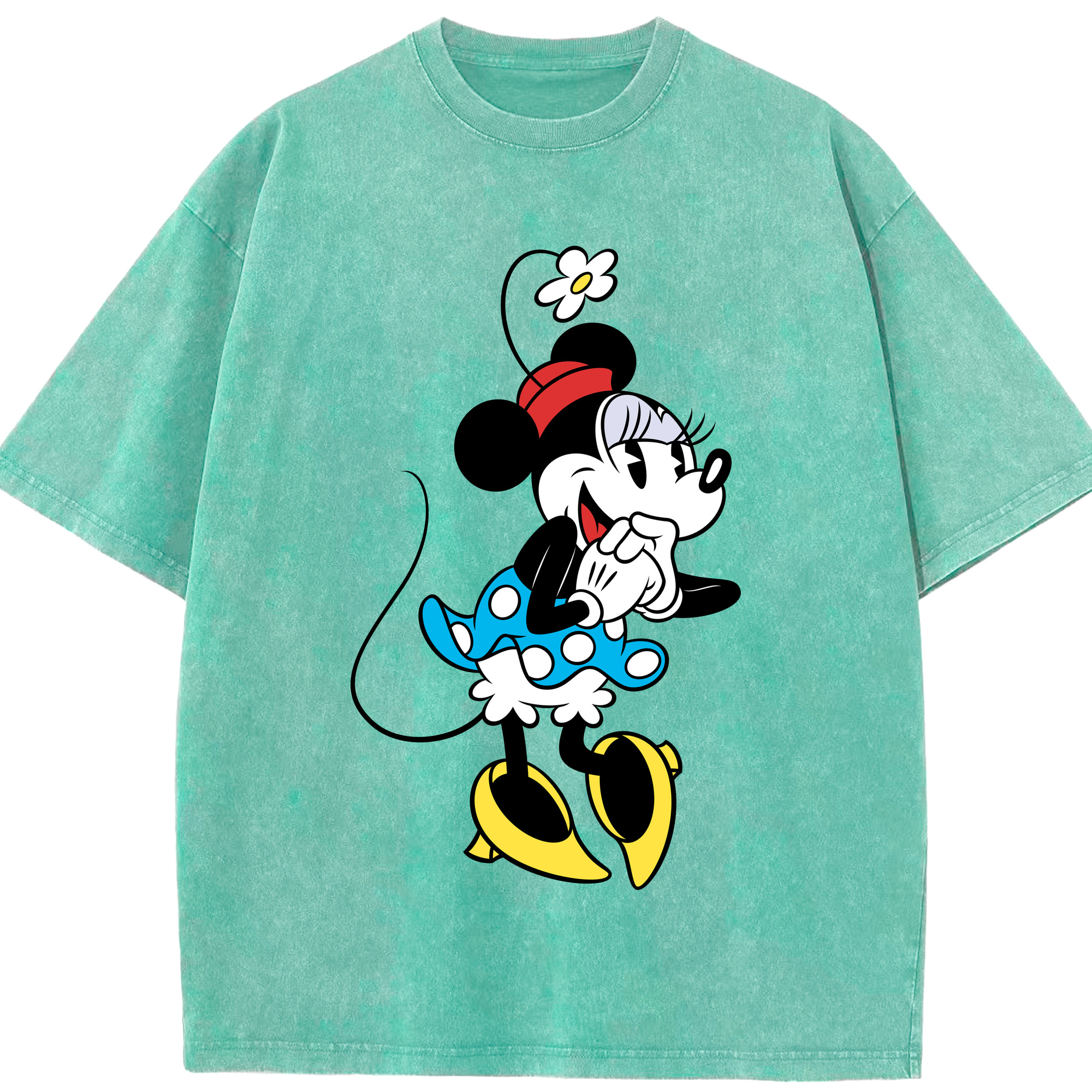 （画像用） ミッキーマウス Mickey Mouse 綿100% ヴィンテージ風 半袖Tシャツ（フロントプリント）